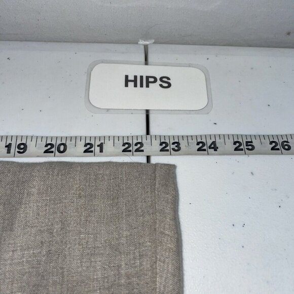 Eileen Fisher Pants Womens size L Tan Linen straight Leg Crop pockets organic - Picture 7 of 11